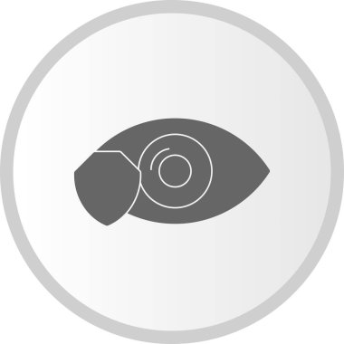 Göz Koruma Vektörü Kabartma Çemberi Simge Tasarımı