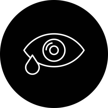  Ophthalmogy Vektör Satırı Ters Simge Tasarımı