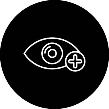 Göz Koruma Vektör Satırı Ters Simge Tasarımı