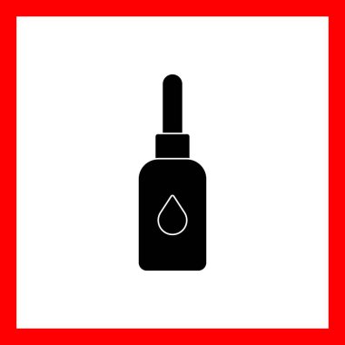 Göz Damlaları Şişe Vektörü Kabartma İmza Simgesi Tasarımı