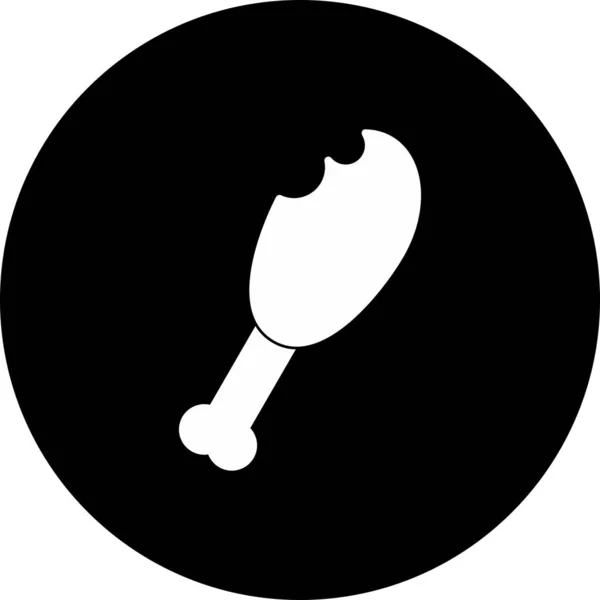 Куряча Ніжка Вектор Гліф Інвертована Ікона Дизайн — стоковий вектор