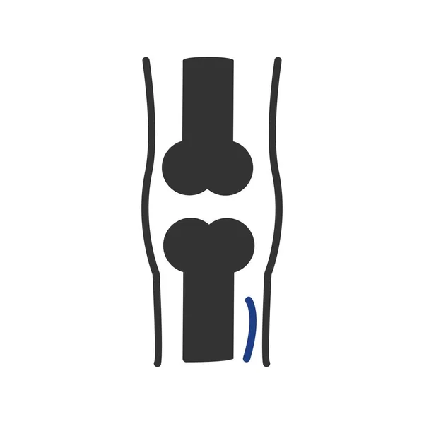 Nogi Kości Wektor Glyph Two Projekt Ikony Kolorów — Wektor stockowy