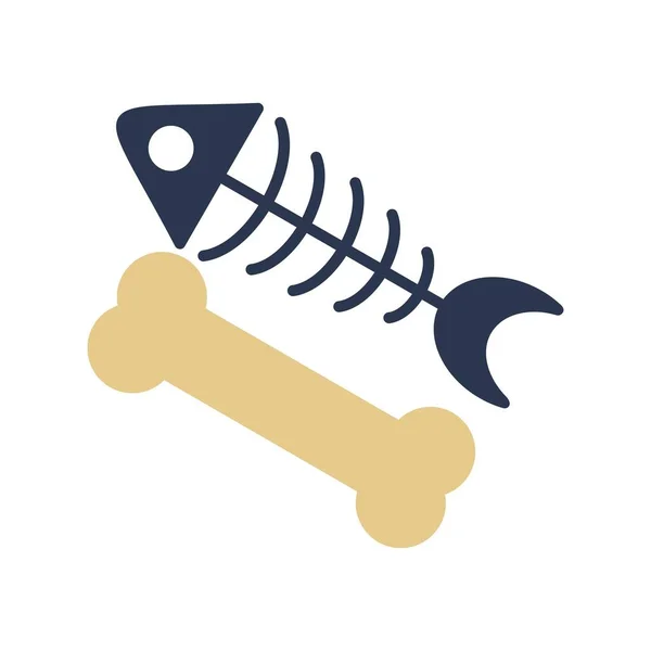Fischgräten Vector Flat Icon Design — Stockvektor