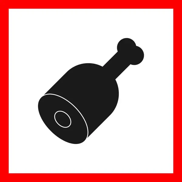 Куриные Кости Векторный Глиф Знак Икона Дизайн — стоковый вектор