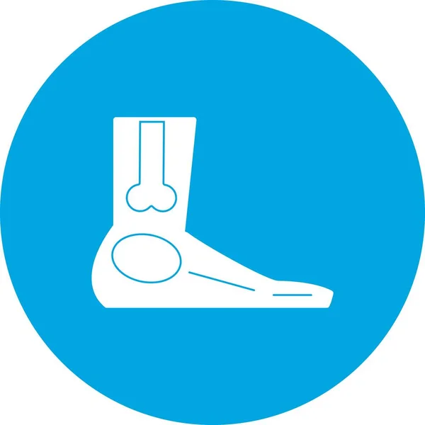 Foot Bone Vector Glyph Circle Multicolour Icon Design — Stock Vector