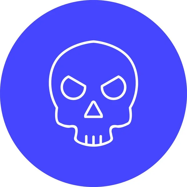 Skull Vector Line Diseño Iconos Multicolor — Archivo Imágenes Vectoriales