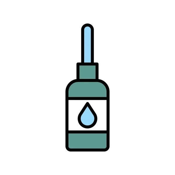 Eye Drops Bottle Vector Line Filled Icon Desig - Stok Vektor