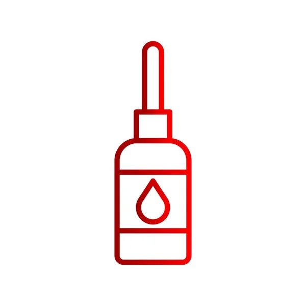 Augentropfen Bottle Vector Line Gradient Icon Desig — Stockvektor