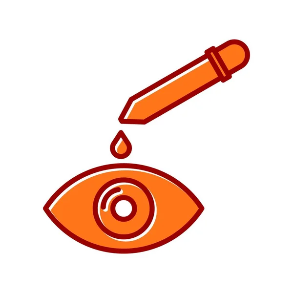  Göz Damlaları Vektörü Doldurulmuş Kaydırılmış Simge Tasarımı