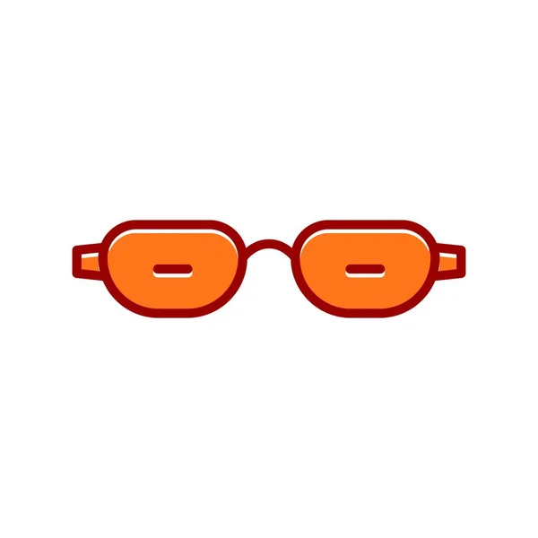 Glasses Vector Filled Slipped Icon Desig — Stock Vector