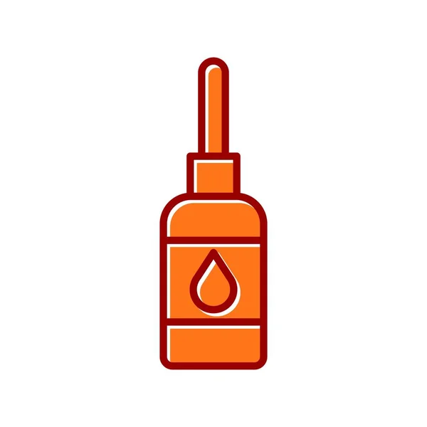 Eye Drops Bottle Vector Filled Slipped Icon Desig — Stock Vector