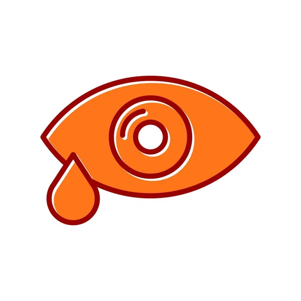 Ophthalmogy Vector Filled Slipped Icon Desig — Stock Vector