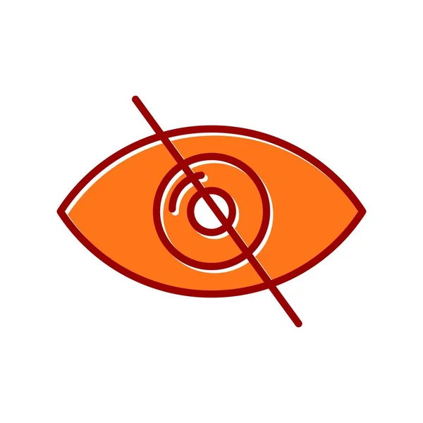 Slepost Eye Vector Full Slipped Icon Design — Stockový vektor