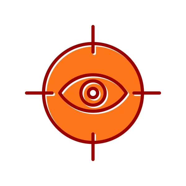 眼睛目标矢量填充滑动图标设计 — 图库矢量图片