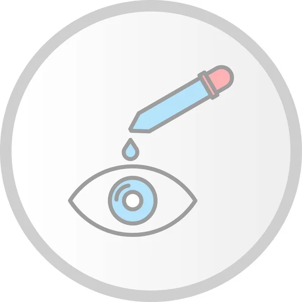 Eye Drops Vector Filled Circle Icon Desig — Stock Vector