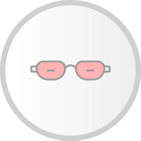 Menos Gafas Vector Lleno Círculo Icono Desig — Vector de stock