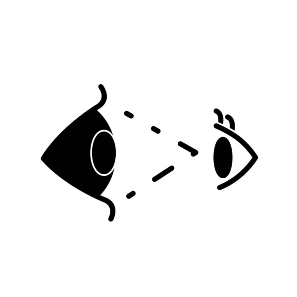 Oog Contact Vector Glyph Icon Desig — Stockvector