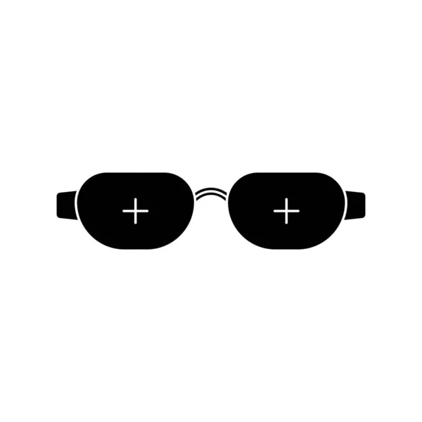 Artı Gözlük Vektörü Glyph Simge Tasarımı — Stok Vektör