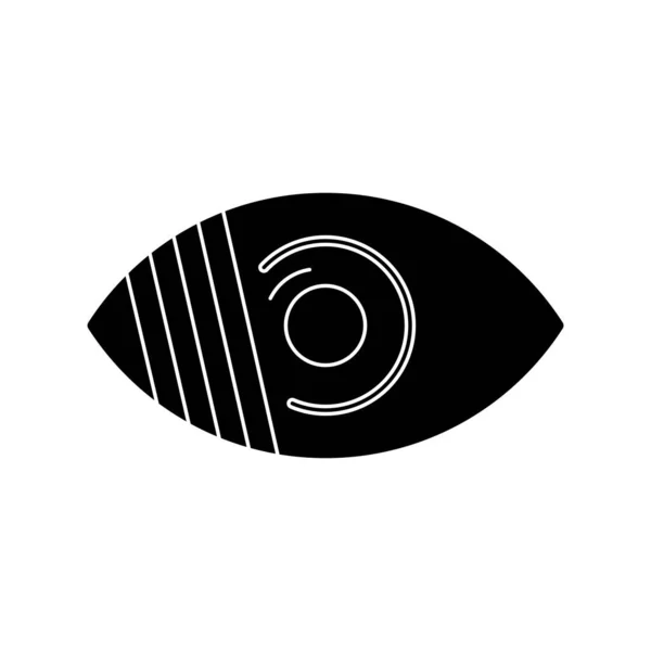 Χρώμα Τυφλό Μάτι Διάνυσμα Glyph Desig Εικονίδιο — Διανυσματικό Αρχείο