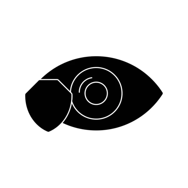 Vetor Proteção Ocular Glyph Icon Desig — Vetor de Stock