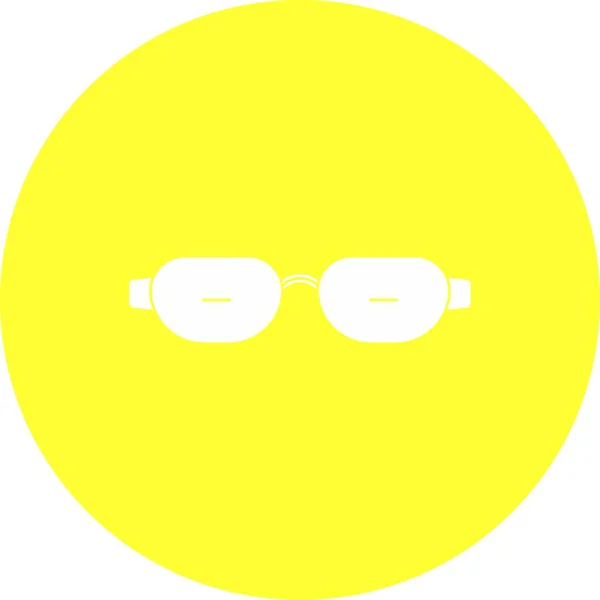 Lunettes Vector Glyph Circle Multicolore Icône Desig — Image vectorielle