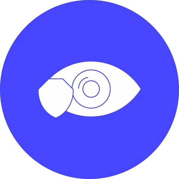 Círculo Glifo Vetor Proteção Olhos Multicolor Icon Desig — Vetor de Stock