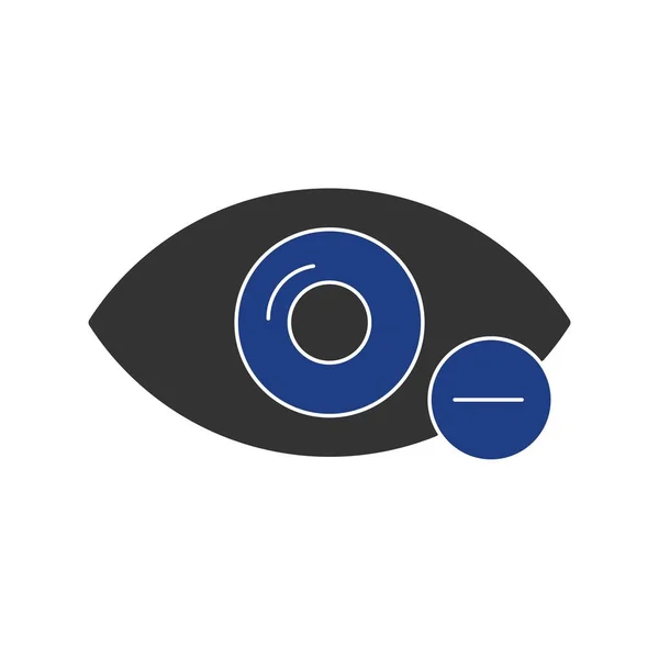 Minimize Eye Vector Glyph Two Colour Icon Desig — Stock Vector