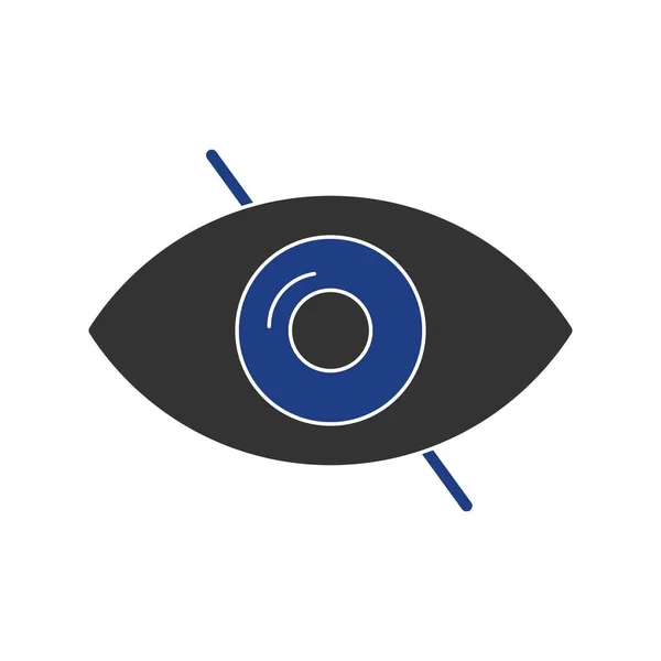 Körlük Gözü Vektörü Renk Simgesi Tasarımı — Stok Vektör