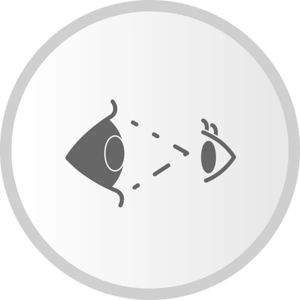 Ögonkontakt Vector Glyph Circle Icon Desig — Stock vektor