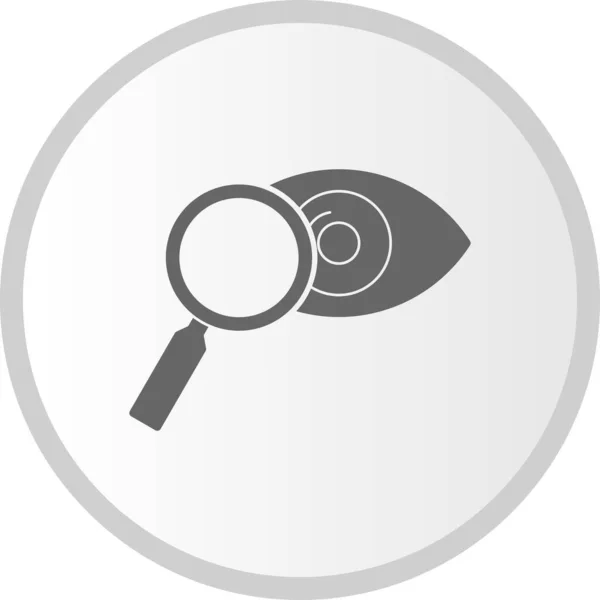 Magnifier Eye Vector Glyph Circle Icon Design — Vetor de Stock