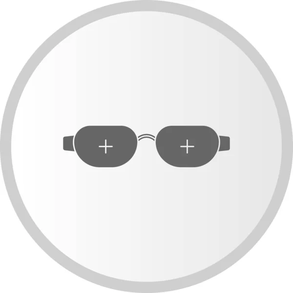 Lunettes Cercle Glyphe Vectoriel Icône Desig — Image vectorielle