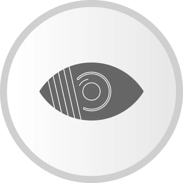 Barva Zaslepená Eye Vector Glyph Circle Icon Desig — Stockový vektor