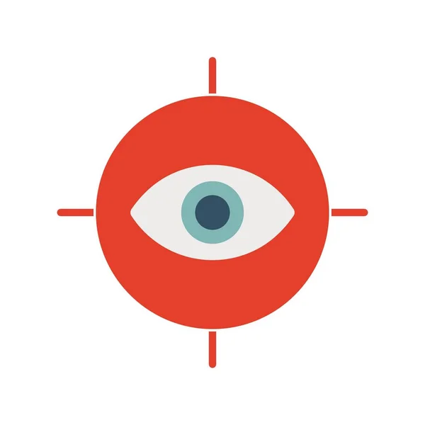 Eye Target Vector Flat Icon Desig — Stock Vector