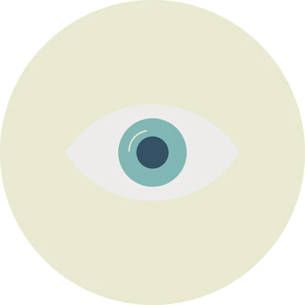 Eye Vector Flat Circle Icon Desig — Stock Vector