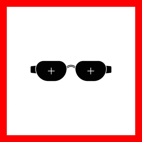 Glasögon Vektor Glyf Tecken Ikonen Desig — Stock vektor