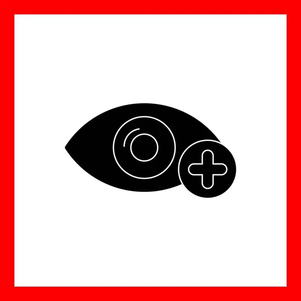 Augenschutz Vector Glyph Sign Icon Desig — Stockvektor