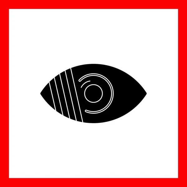 Color Blind Eye Vector Glyph Sign Icon Desig — Stock Vector