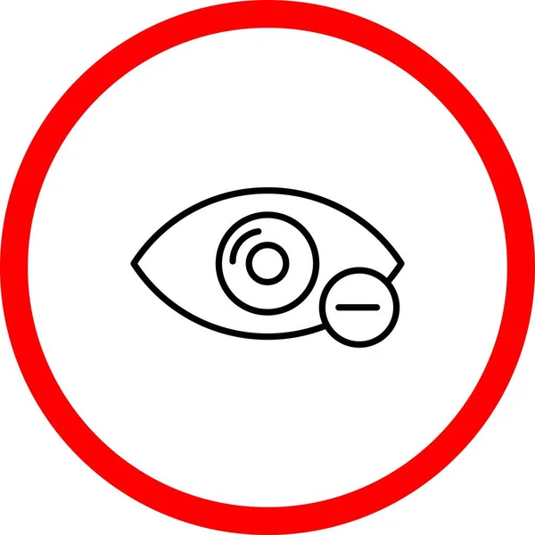 最大限度地减少眼线符号圆图标的设计 — 图库矢量图片