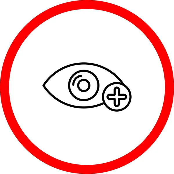 Eye Protection Vector Line Sign Circle Icon Desig — Stock Vector