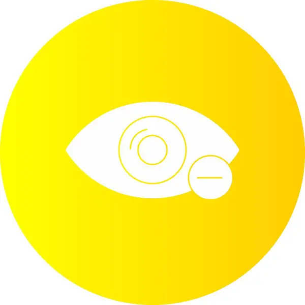 Minimieren Des Augenvektors Glyph Circle Gradient Icon Desig — Stockvektor