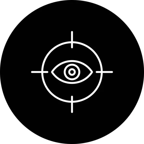 Eye Target Vector Line Inverted Icon Desig — Vector de stock