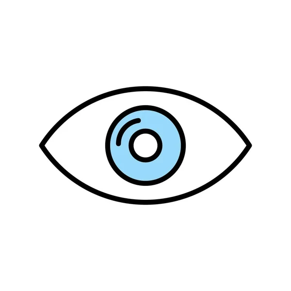 Eye Vector Line Filled Icon Desig — Stock Vector