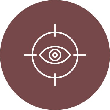 Göz Hedefi Vektör Satırı Çok Renkli Simge Tasarımı