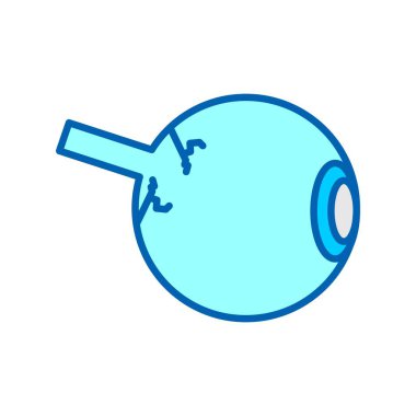  Göz Topu Vektörü Mavi Ton Simgesi Tasarımı