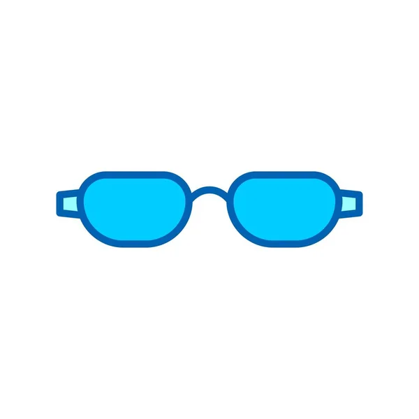 Gafas Vector Blue Tone Icon Desig — Archivo Imágenes Vectoriales