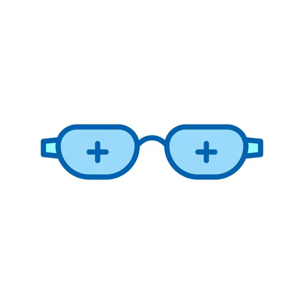 Brille Vector Blue Tone Icon Desig — Stockvektor