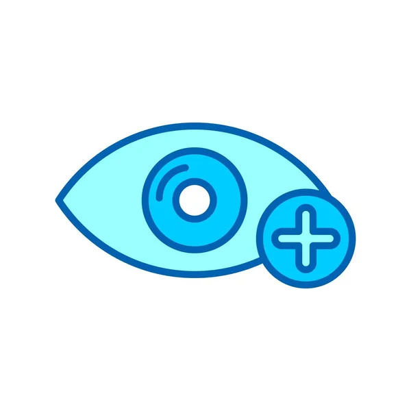 Proteção Dos Olhos Vector Blue Tone Icon Desig — Vetor de Stock