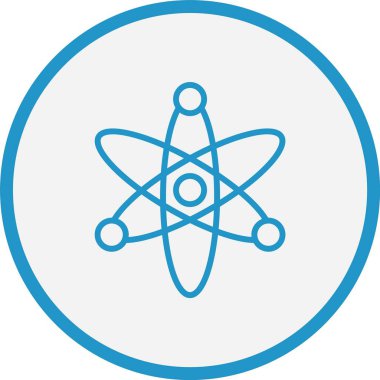 Atom Çizgisi Mavi Çember