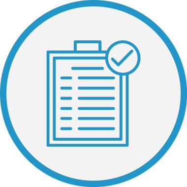 Tamamlanmış Görev Çizgisi Mavi Çember