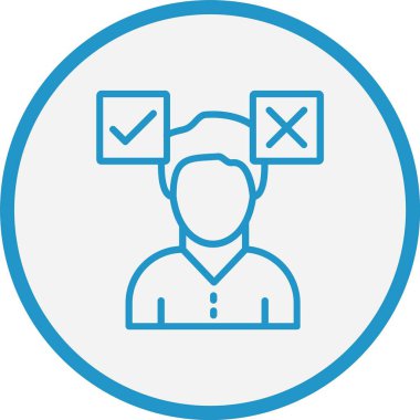 Karar Verme Çizgisi Mavi Çember